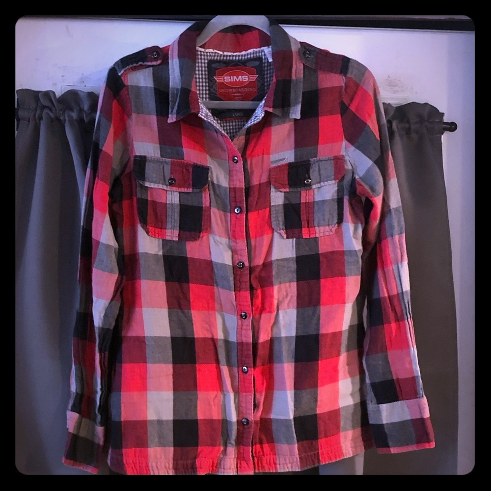 Sims Snowboarding flannel L